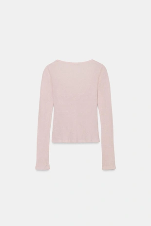 Кардиган с контрастным кружевным топом- Заказать в России