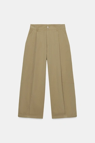 Брюки-баллоны с защипами- Заказать в России