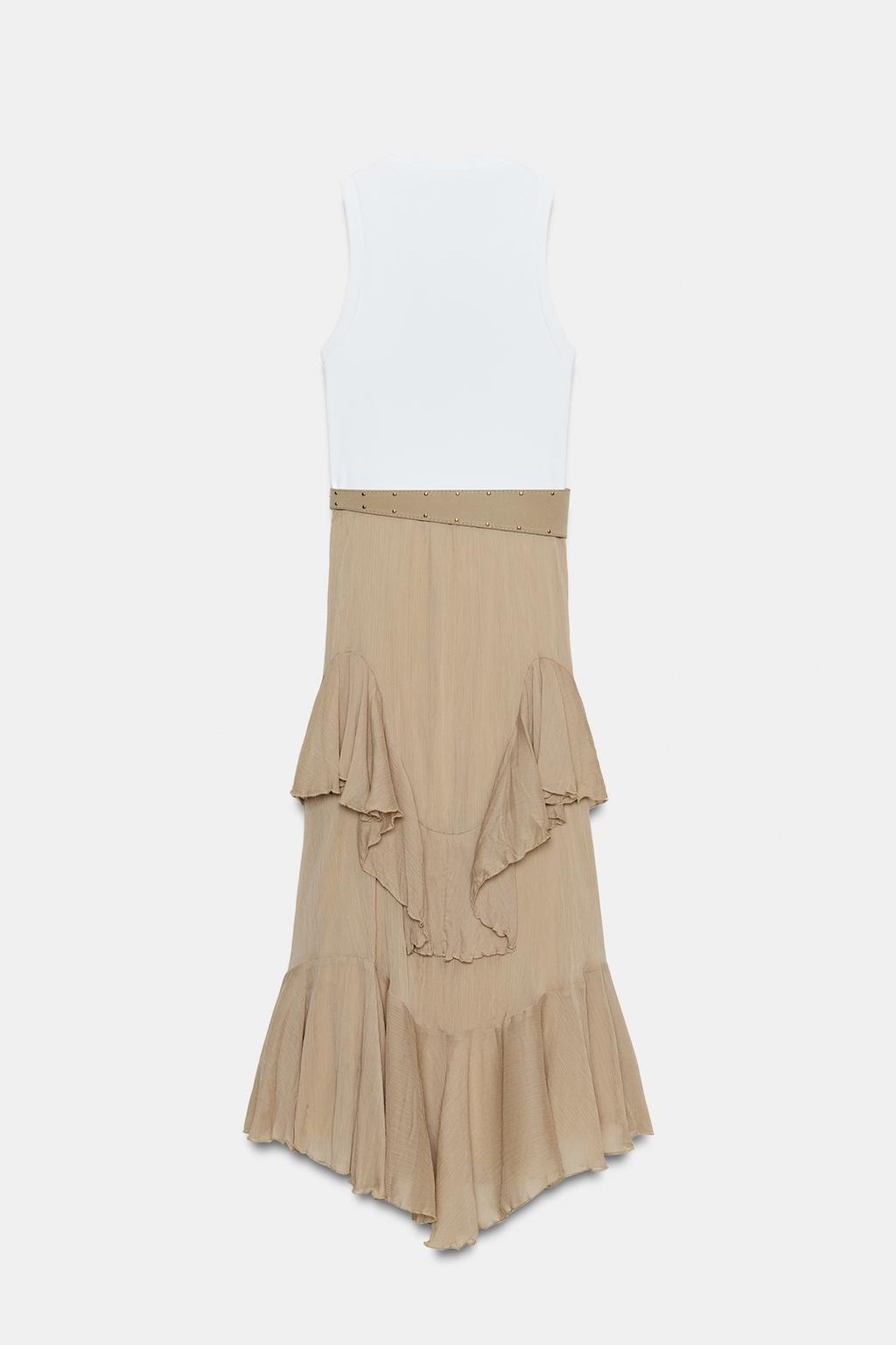 ПЛАТЬЕ С РЕМНЕМ И ВОЛАНАМИ