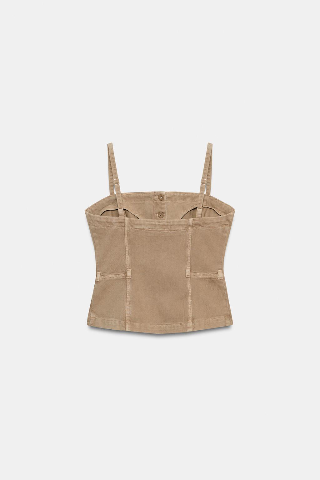 УКОРОЧЕННЫЙ ДЖИНСОВЫЙ ТОП Z1975