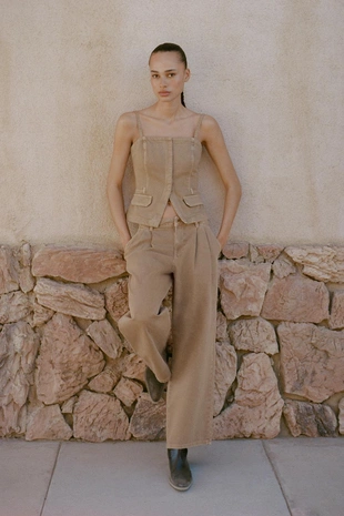 Укороченный джинсовый топ Z1975- Заказать в России