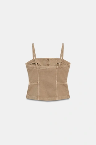 Укороченный джинсовый топ Z1975- Заказать в России