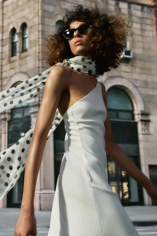 Платье халтер в горошек- Заказать в России