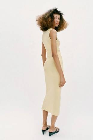 Платье миди со сборками- Заказать в России