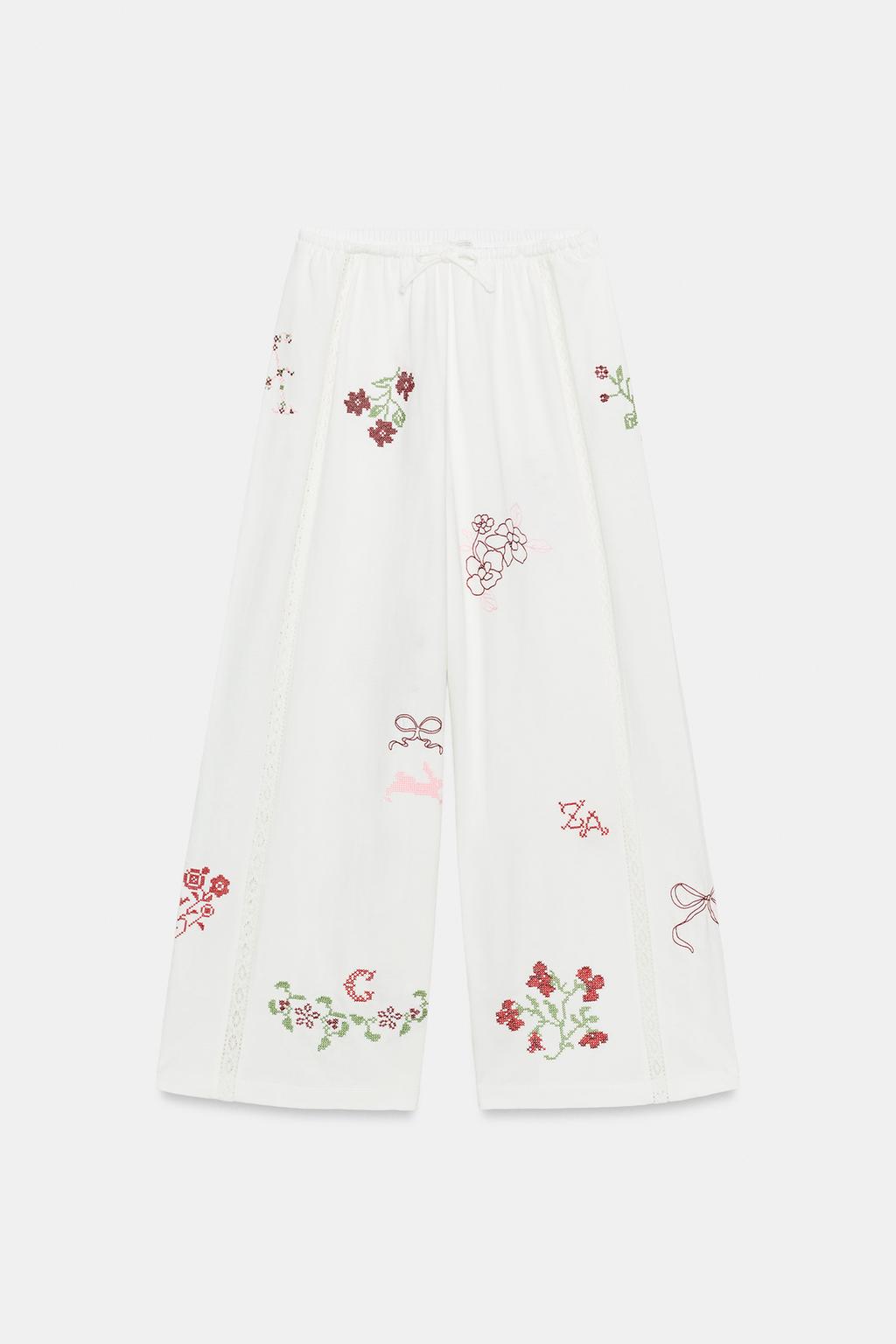 ДЛИННЫЕ БРЮКИ С ВЫШИВКОЙ