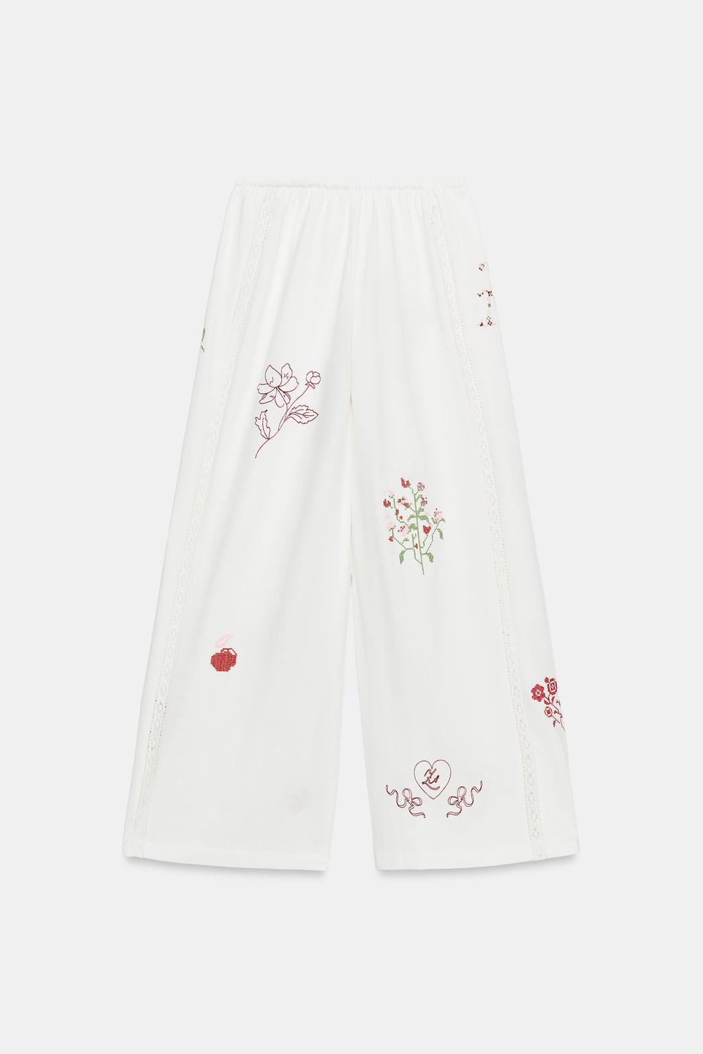 ДЛИННЫЕ БРЮКИ С ВЫШИВКОЙ