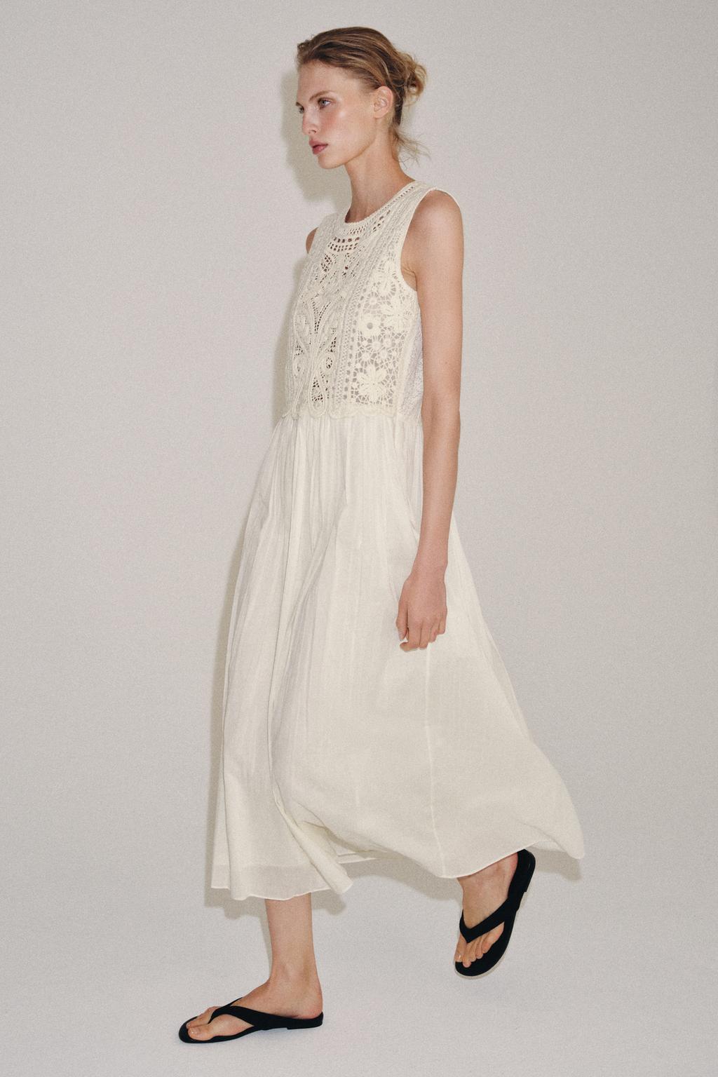 ПЛАТЬЕ МИДИ С ВЫШИВКОЙ — ZW COLLECTION