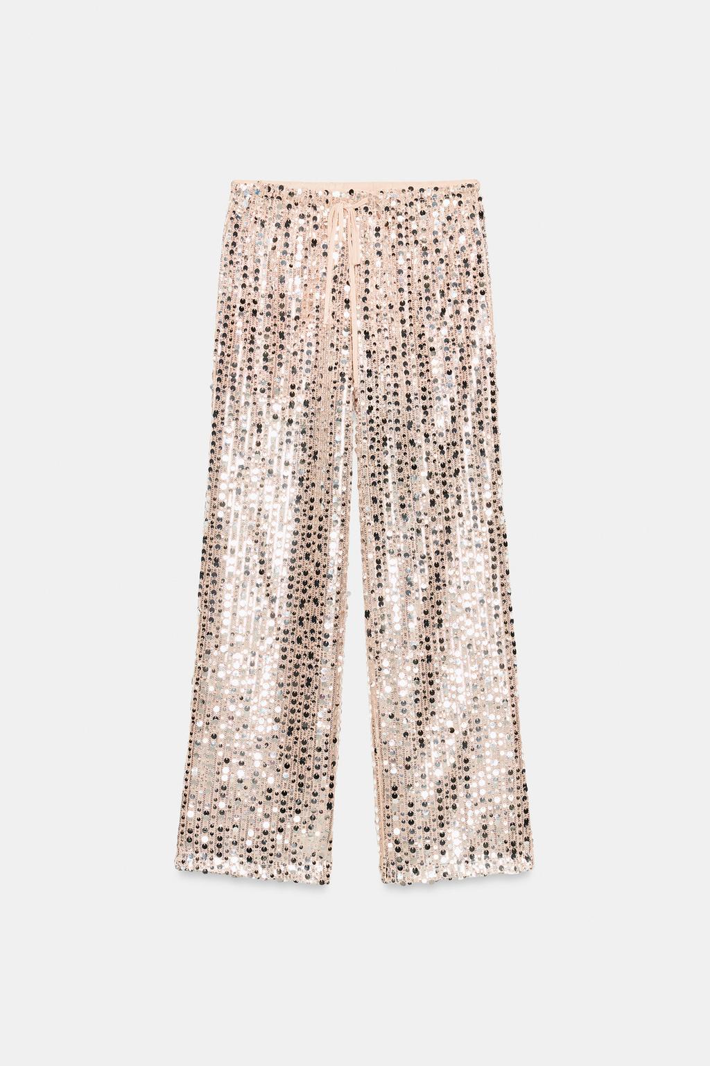 СТРУЯЩИЕСЯ БРЮКИ С ПАЙЕТКАМИ