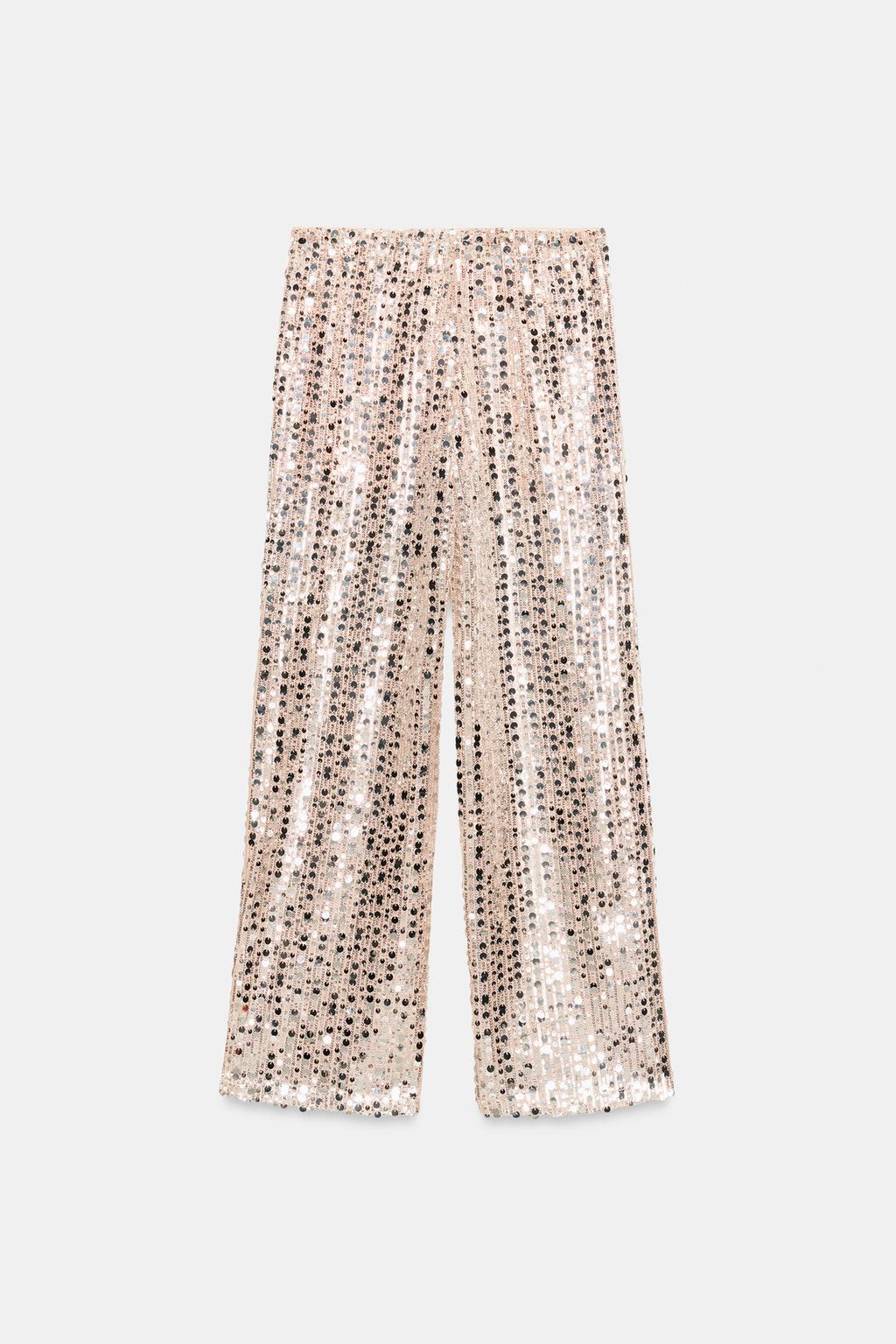 СТРУЯЩИЕСЯ БРЮКИ С ПАЙЕТКАМИ