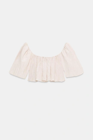 Кроп-топ с эффектом жатки- Заказать в России