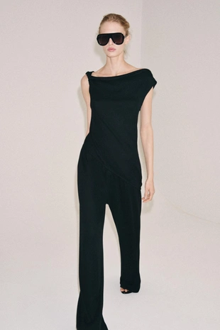 Брюки прямого кроя в стиле рустик