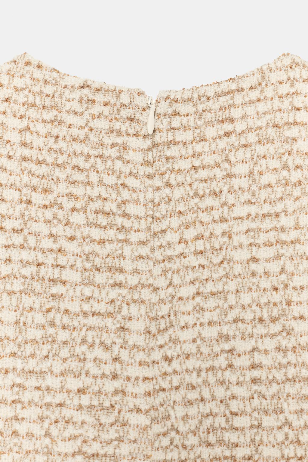 ПЛАТЬЕ МИДИ ИЗ РЕЛЬЕФНОЙ ТКАНИ