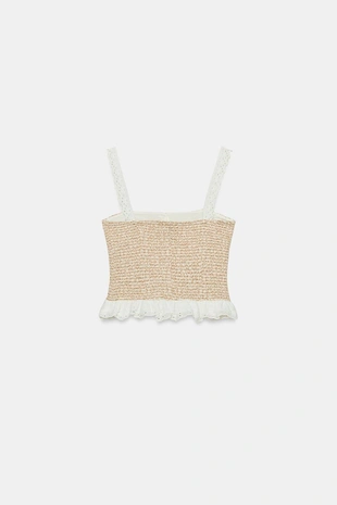 Комбинированный топ рельефной фактуры- Заказать в России