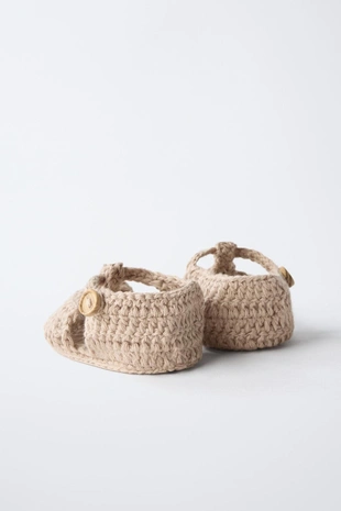 Теплые вязаные ботинки- Заказать в России