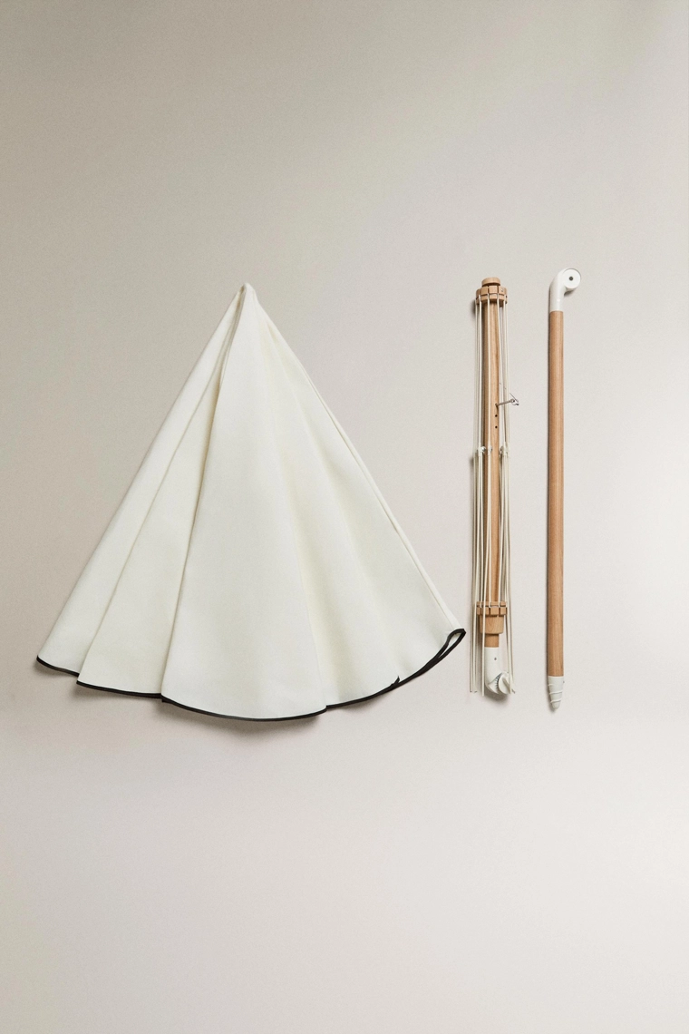 Пляжный зонт с контрастным краем (ø 160см)