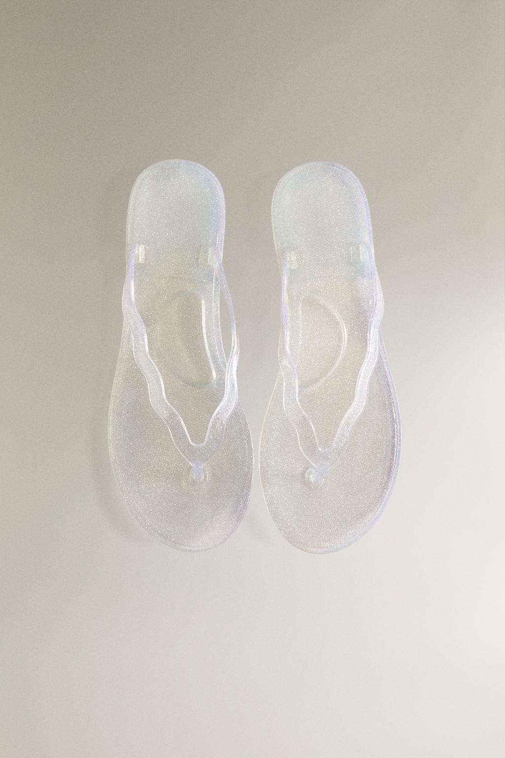 Сандалии с блестками