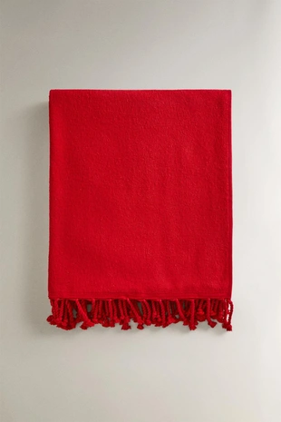 Пляжное полотенце из хлопка с кисточками- Заказать в России