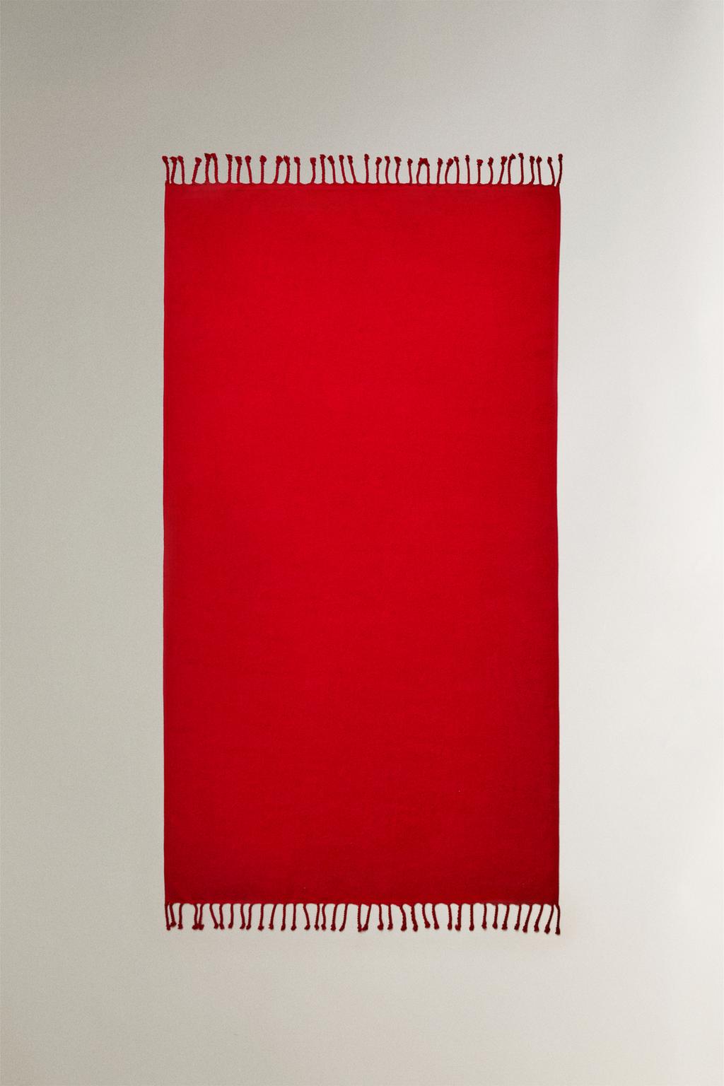 Пляжное полотенце из хлопка с кисточками