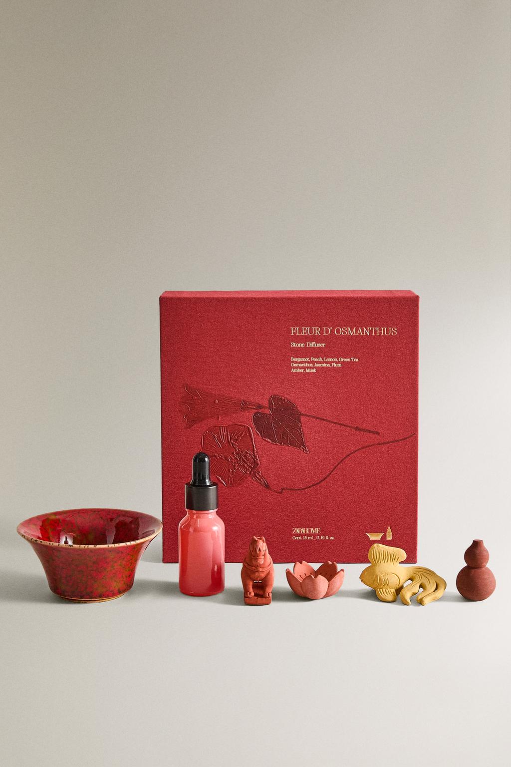 Набор камней и эфирное масло с ароматом флер досмантус (15 мл)