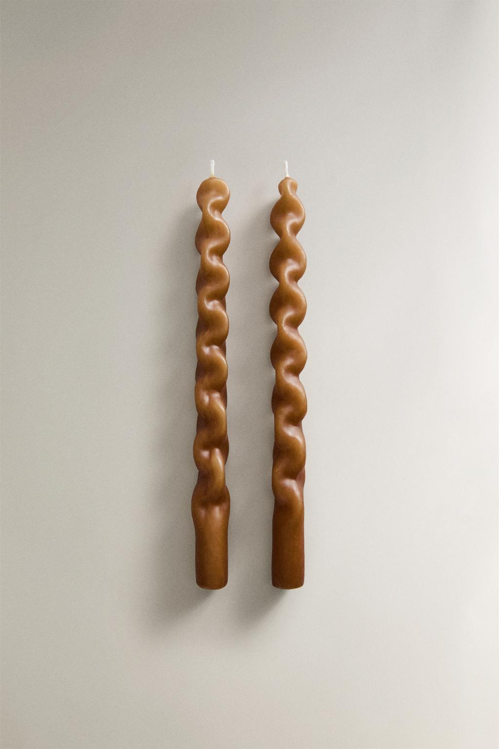 Набор скульптурных декоративных свечей (набор из 2 штук)