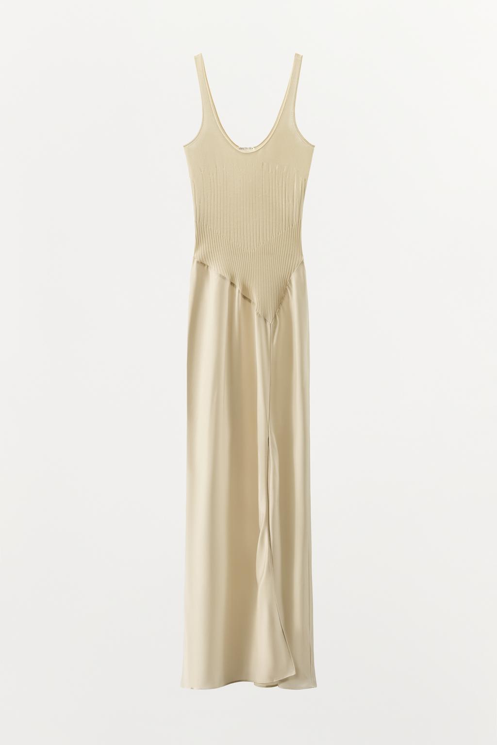 КОМБИНИРОВАННОЕ ТРИКОТАЖНОЕ ПЛАТЬЕ