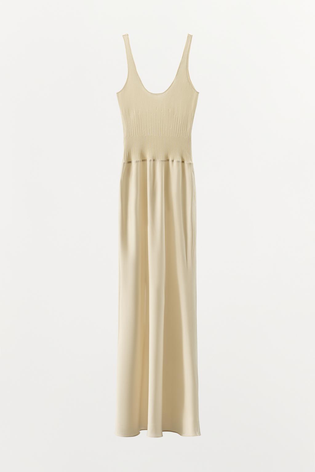 КОМБИНИРОВАННОЕ ТРИКОТАЖНОЕ ПЛАТЬЕ