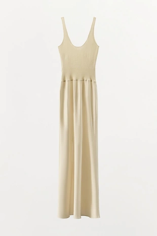 Комбинированное трикотажное платье- Заказать в России