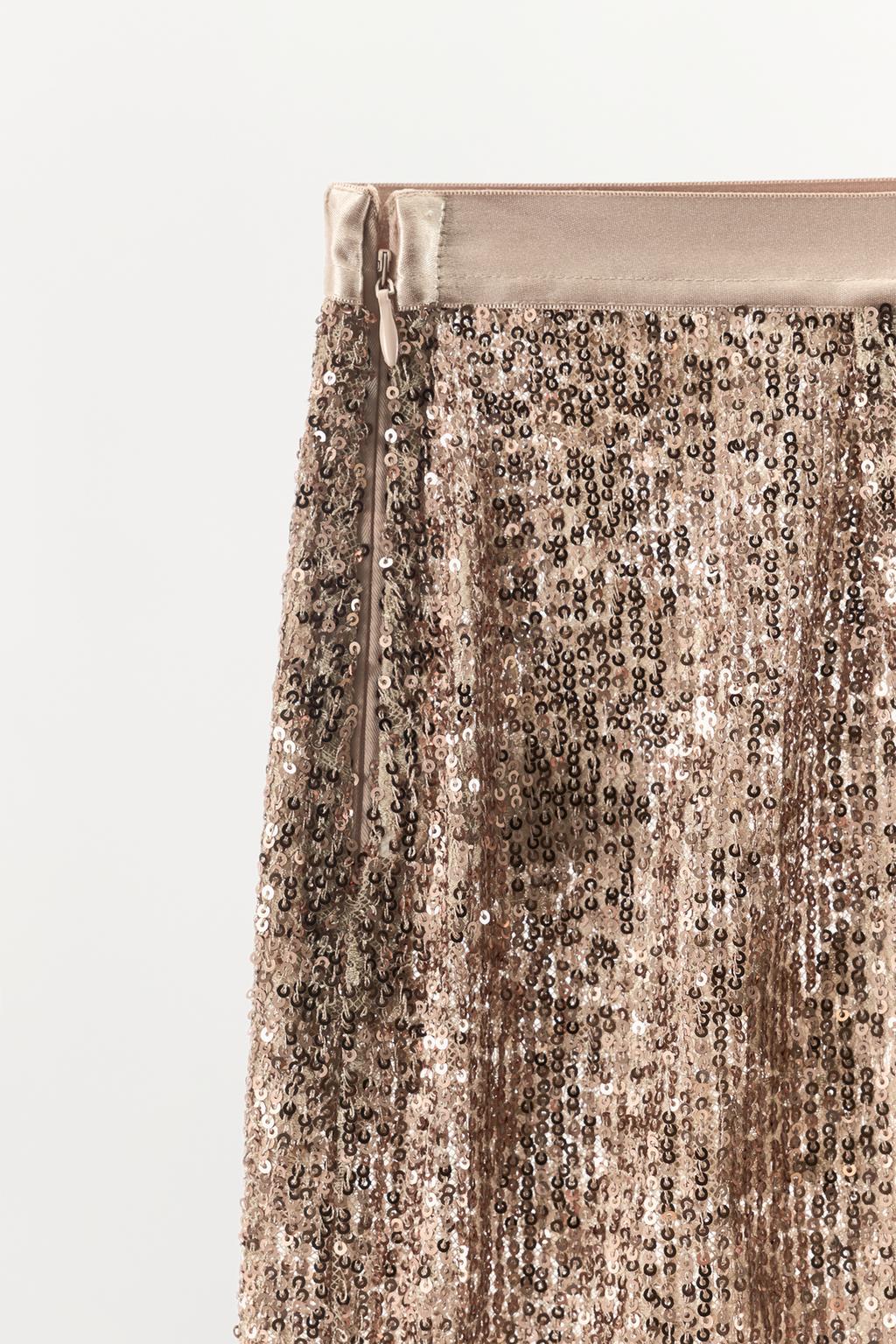 ЮБКА С ПАЙЕТКАМИ И КРУЖЕВОМ