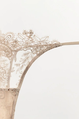 Beige-pink | 1355/622/942 - Zara Кружевные трусы-танга