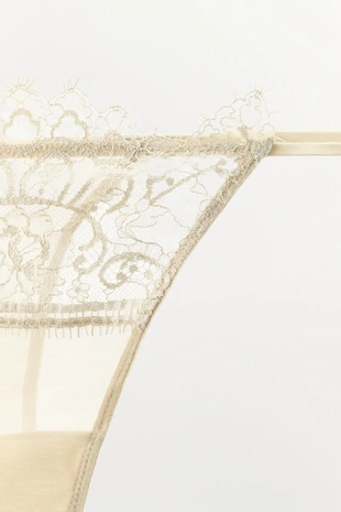 Ecru | 1500/106/712 - Zara Кружевные трусы-танга