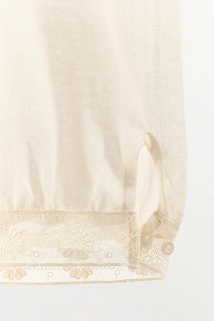 Ecru | 1223/139/712 - Zara Шорты из тонкого трикотажа с кружевом