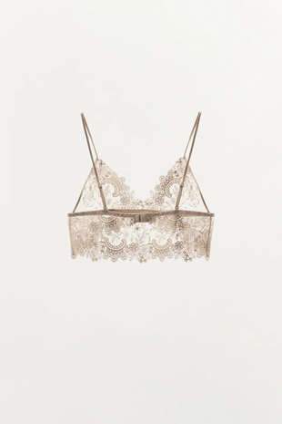 Купить Zara Кружевной бралетт с треугольными чашками