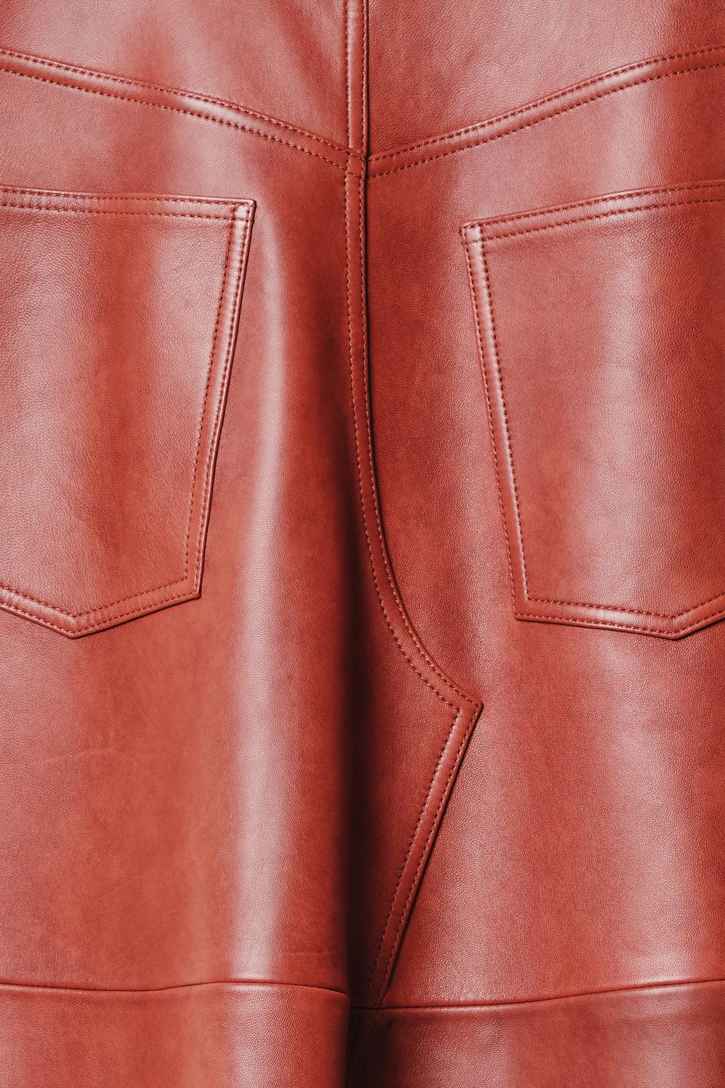 Миди-юбка из кожи willy chavarria x zara