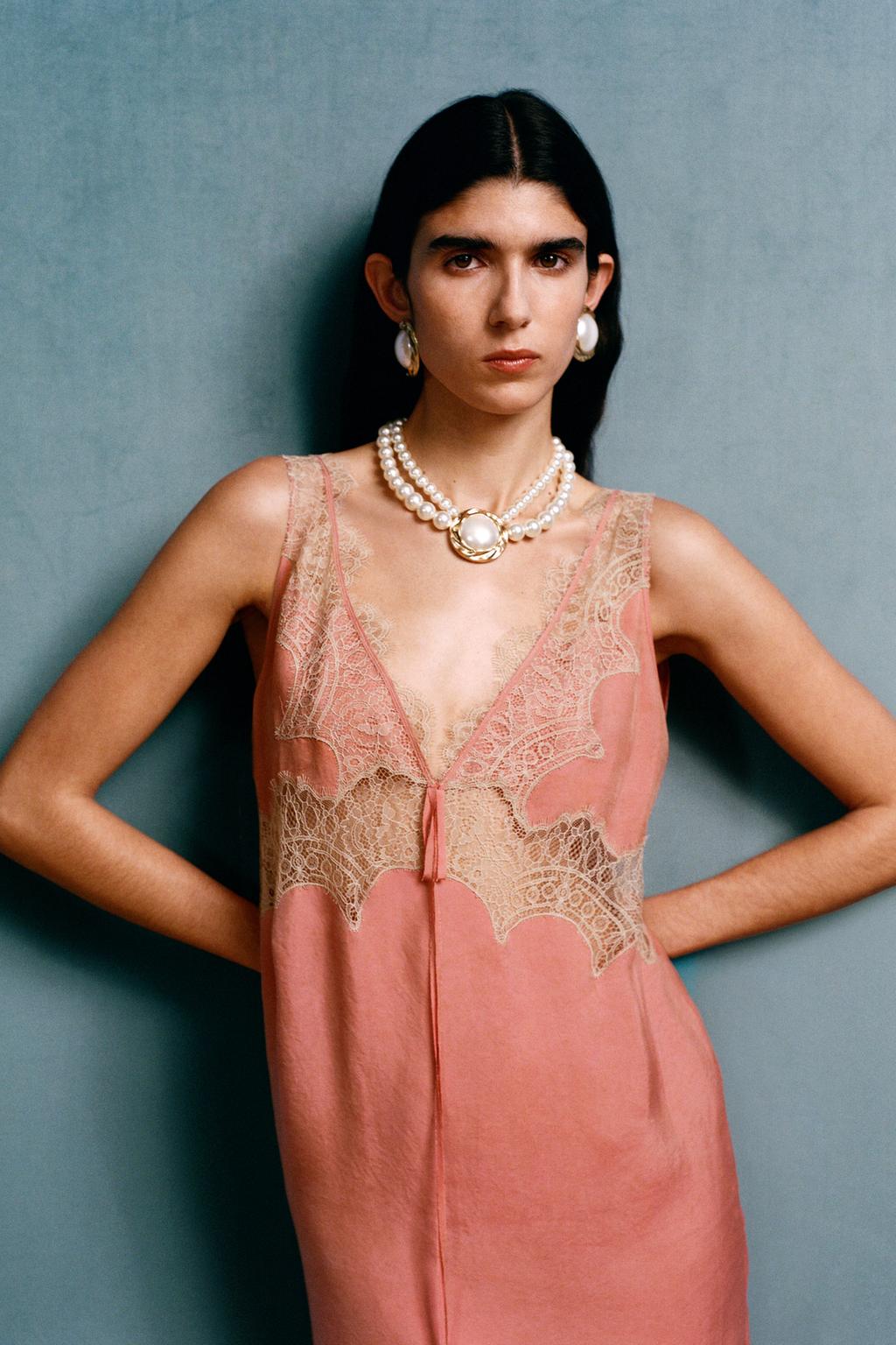 Платье-майка с кружевом willy chavarria x zara