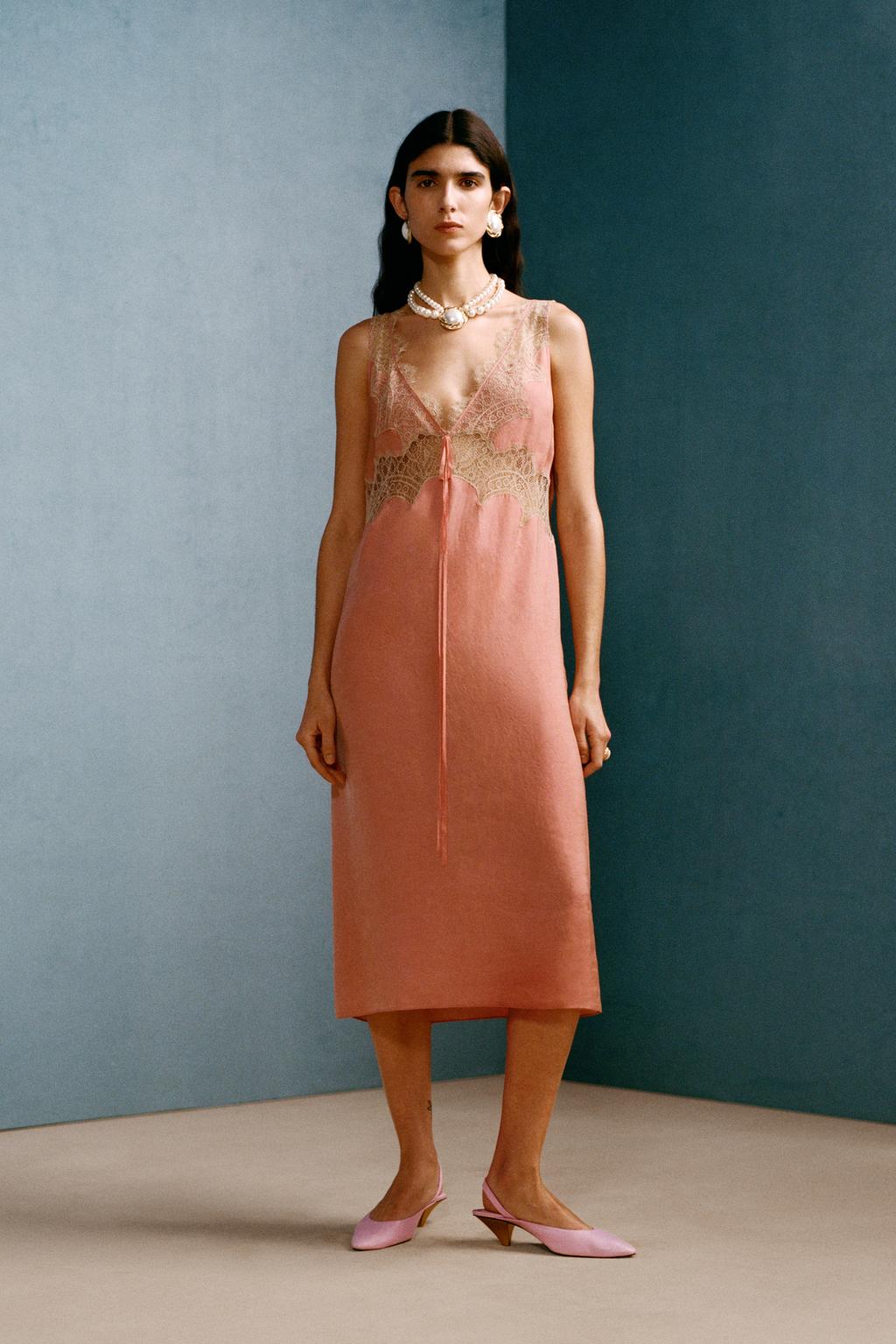 Платье-майка с кружевом willy chavarria x zara