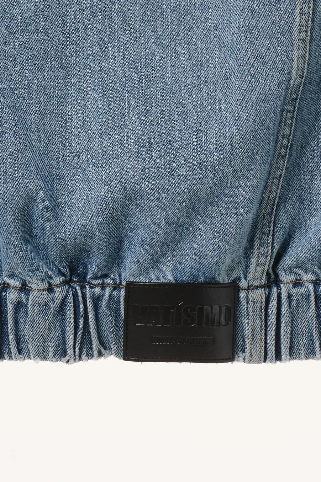 Джинсовая куртка с наплечными подушечками willy chavarria x zara