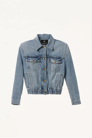 Джинсовая куртка с наплечными подушечками willy chavarria x zara- Заказать в России