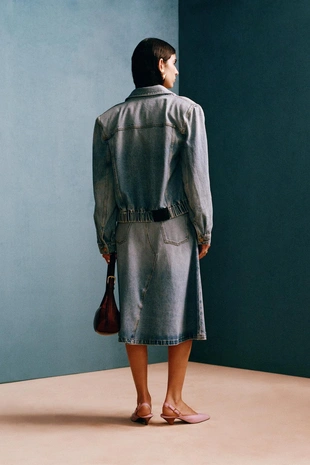 Джинсовая миди-юбка от willy chavarria x zara- Заказать в России