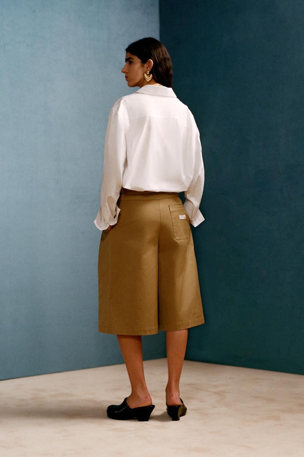 Длинные бермуды с линиями искривления willy chavarria x zara