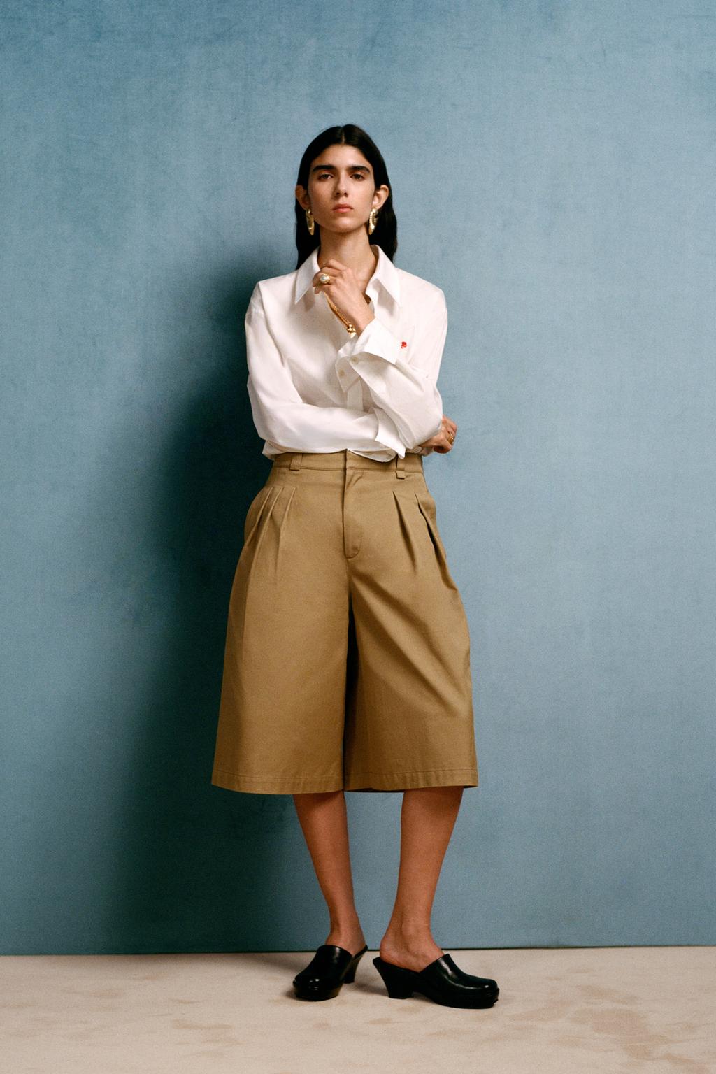 Длинные бермуды с линиями искривления willy chavarria x zara