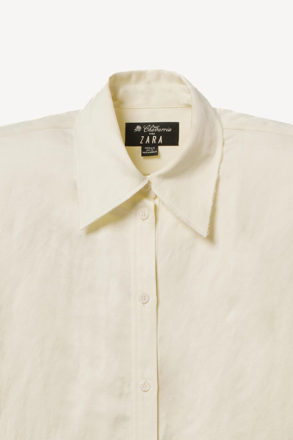 Платье-рубашка из льняно-хлопковой смеси с наплечниками willy chavarria x zara