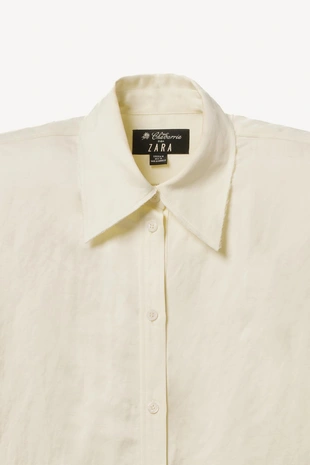 Платье-рубашка из льняно-хлопковой смеси с наплечниками willy chavarria x zara- Заказать в России