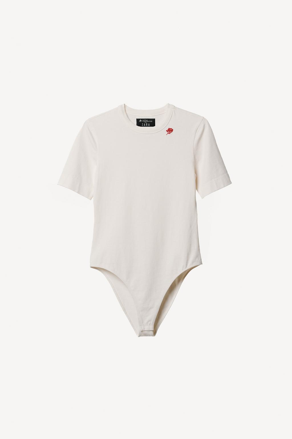 Боди с короткими рукавами и вышивкой willy chavarria x zara