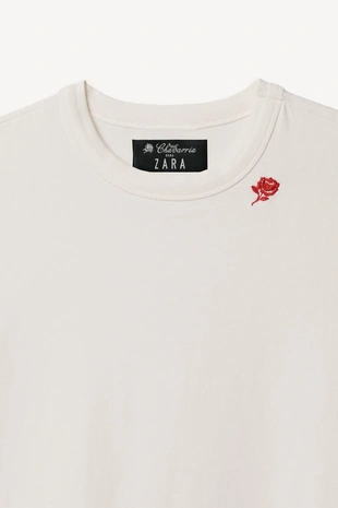 Боди с короткими рукавами и вышивкой willy chavarria x zara- Заказать в России