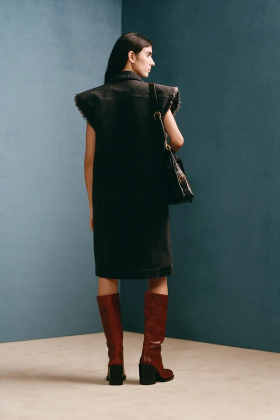 Кожаные сапоги высокие до колена willy chavarria x zara