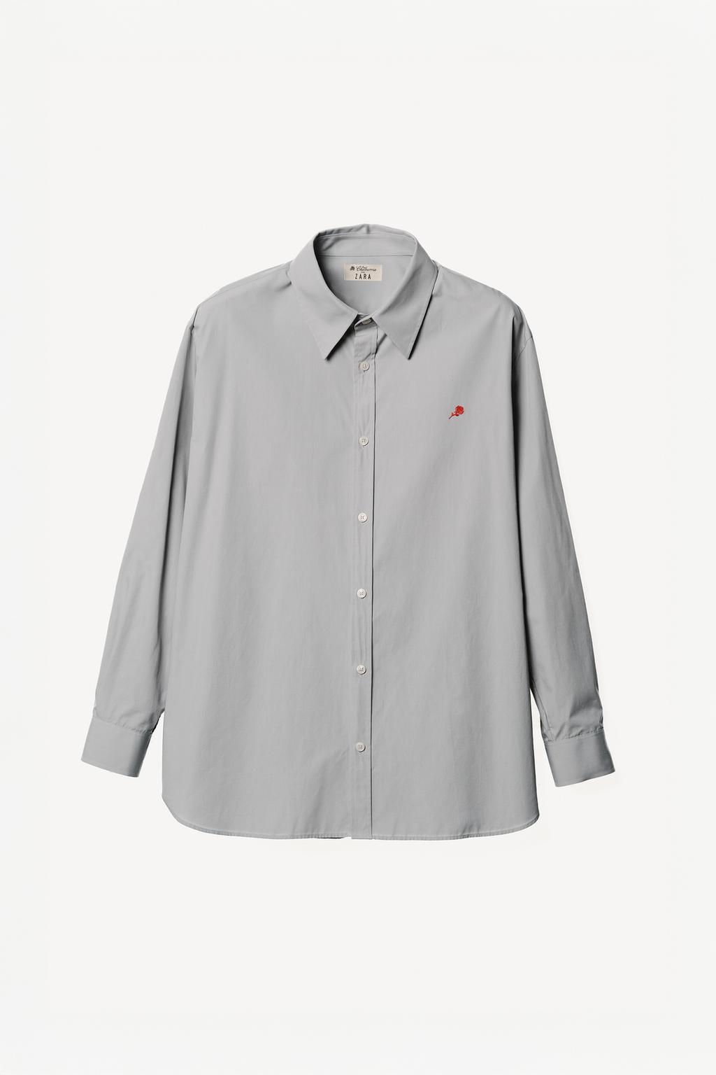 Рубашка свободного кроя из хлопка willy chavarria x zara