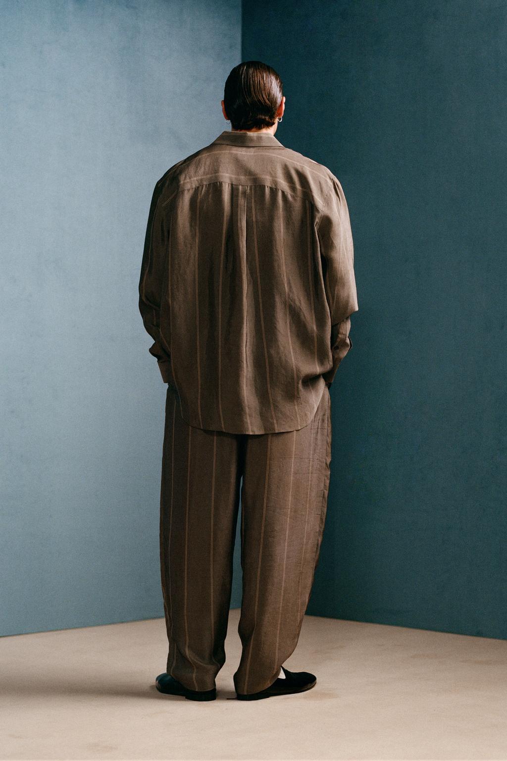 Рубашка из купро в стиле жаккард willy chavarria x zara