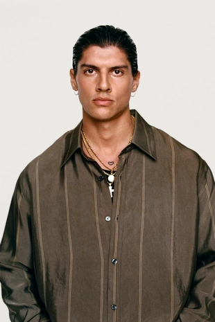 Рубашка из купро в стиле жаккард willy chavarria x zara- Заказать в России