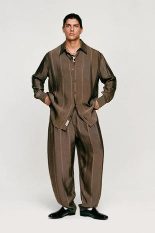 Брюки из жаккардовой ткани купро willy chavarria x zara- Заказать в России