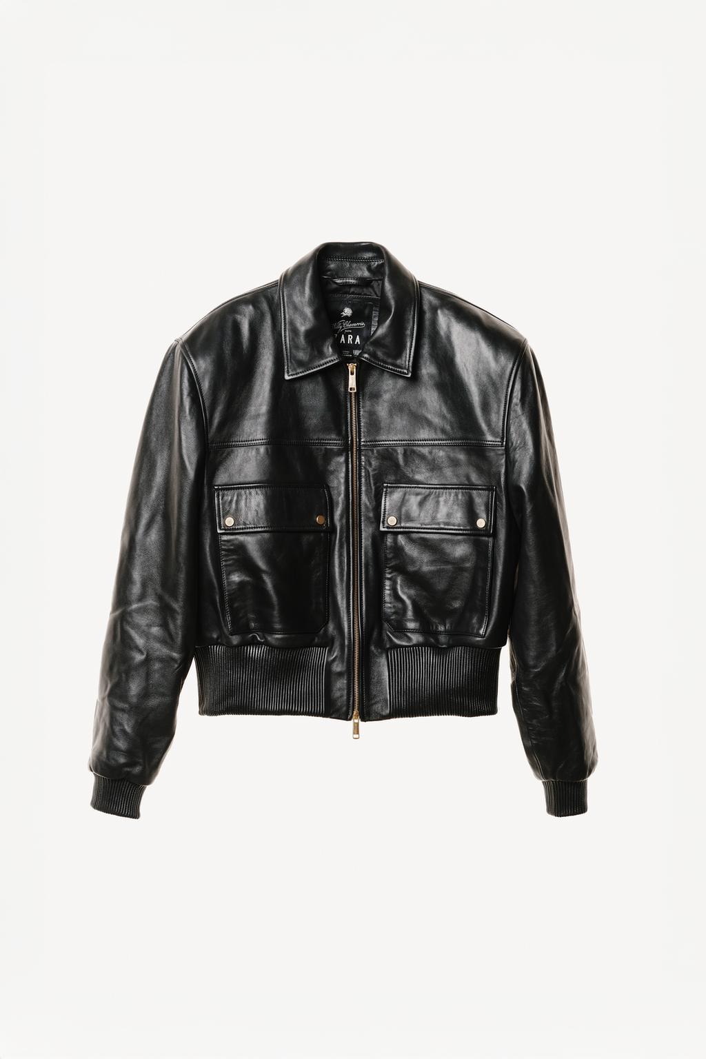 Укороченная куртка из натуральной кожи willy chavarria x zara